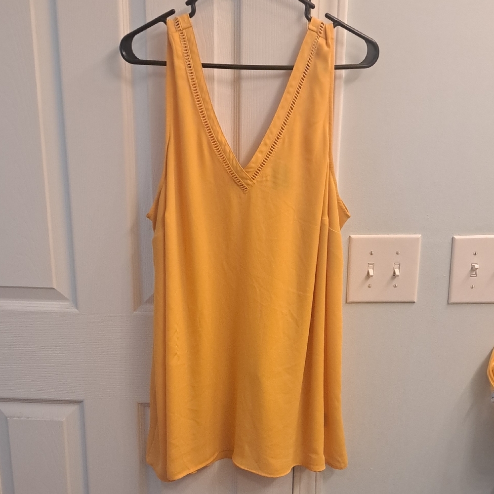 Torrid Mustard Yellow V-Neck Tank Top